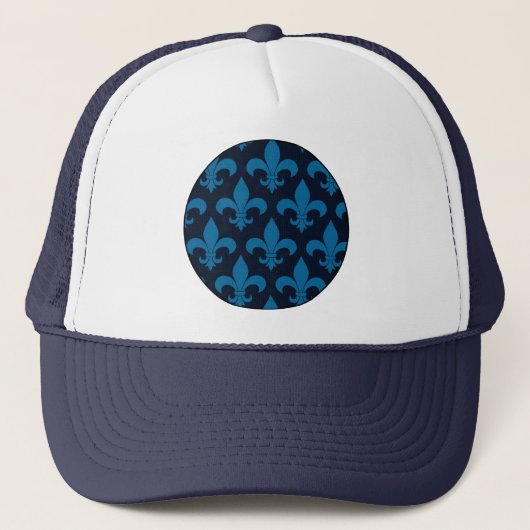 Franse vloour de lis patroon Parisian Trucker Pet (Voorkant)