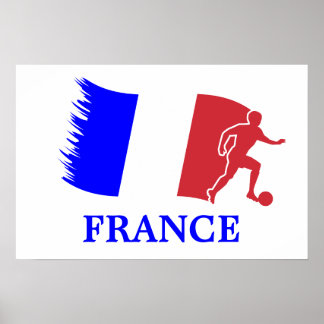 Franse voetbalvlag poster