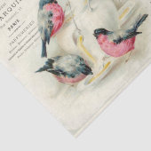 Franse vogelbrieven en liefdesbrieven Tissuepapier (Detail)