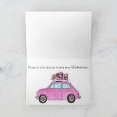 Franse vogelretro Fiat 500 Kaart (Binnen)