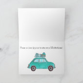 Franse vogelretro Fiat 500 Kaart (Binnen)