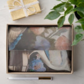 Franse vogels blauw tissuepapier (Geschenk)