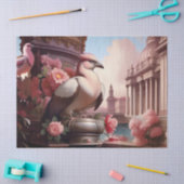 Franse vogels roze tissuepapier (Craft)