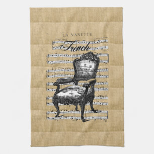 Franse voorzitter Burlap Theedoek