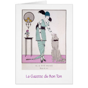 Franse vrouw en hond,