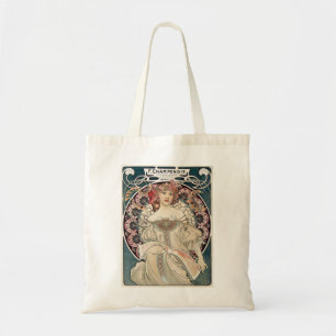 Franse vrouw met bloemen tote bag