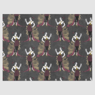 Franse  vrouw met wijn op zwarte ontkoppeling tissuepapier