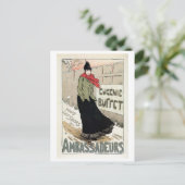 -Franse vrouw zanger Eugénie Buffet Briefkaart (Staand voorkant)