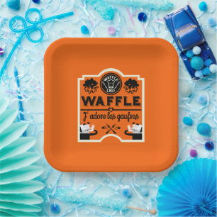 Franse wafels papieren bordje