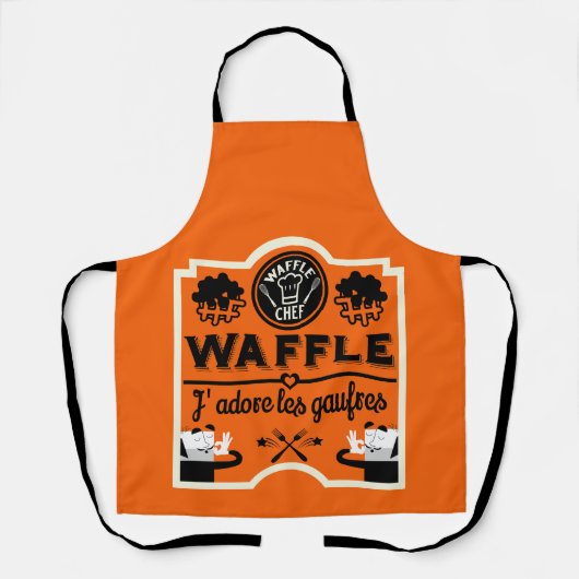Franse wafels schort (Voorkant)