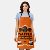 Franse wafels schort (Gedragen)