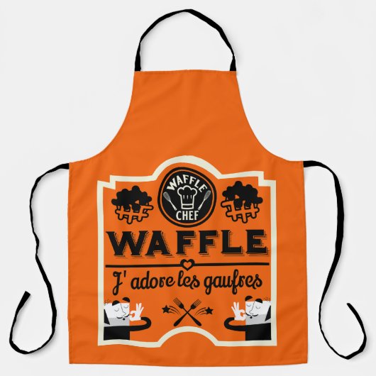 Franse wafels schort (Voorkant)