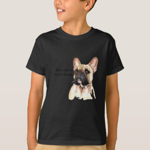 Franse Waterverf Bulldog Drukken T-shirt