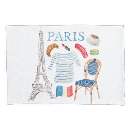 Franse Waterverf Doodles Pillowcase Kussensloop
