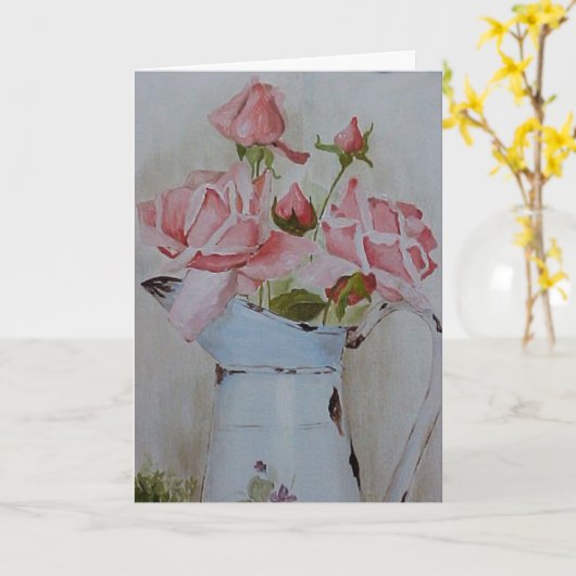 Franse werper rozen kaart (Gele Bloem)