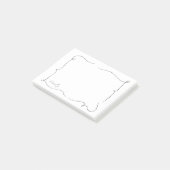 Franse Whimsical Script Aangepaste Naam  Post-it® Notes (Schuin)