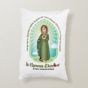 Franse WHT Bg Kinderen FOL Maria-icoon + Eenheidsg Accent Kussen
