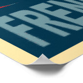 Franse wijk in blauw poster (Hoek)