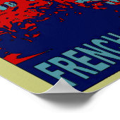 Franse wijk in blauw poster (Hoek)