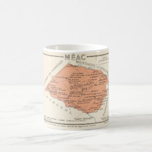 Franse wijnen kleurrijke kaart koffiemok