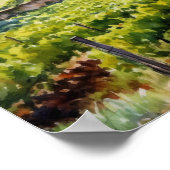 Franse wijngaard Landscape Art Print Poster (Hoek)