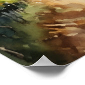 Franse wijngaard Landscape Art Print Poster (Hoek)