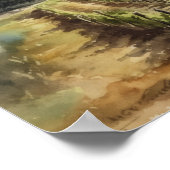 Franse wijngaard Landscape Art Print Poster (Hoek)