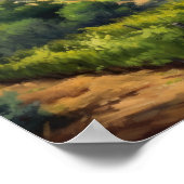 Franse wijngaard Landscape Art Print Poster (Hoek)