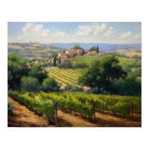 Franse wijngaard Landscape Art Print Poster