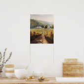Franse wijngaard Landscape Art Print Poster (Keuken)