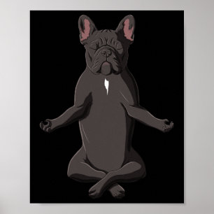 Franse Yoga Hond Franse Bulldog Poster