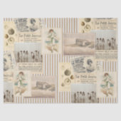 Franse zeebodem ontkoppelingsstreep Tissuepapier (Voorkant)