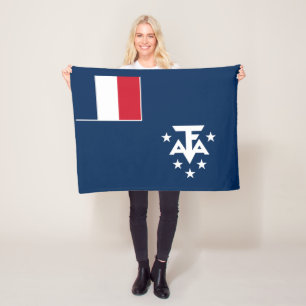Franse Zuidelijke en Antarctische Gebieden Fleece Deken