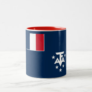 Franse Zuidelijke en Antarctische Gebieden Tweekleurige Koffiemok