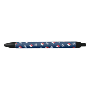 Franse Zuidelijke en Antarctische Landen Vlag Ball Zwarte Inkt Pen