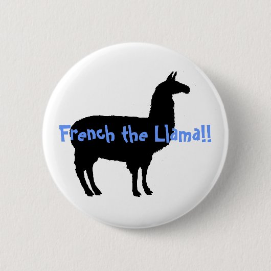 Fransen de Llama! Ronde Button 5,7 Cm (Voorkant)