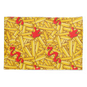 Fransen en Red Sauce Ketchup Novelty Kussensloop (Achterkant)