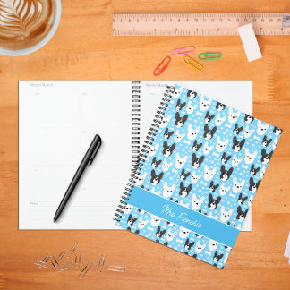 fransen frans buldog patroon wekelijks maandelijks planner