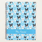 fransen frans buldog patroon wekelijks maandelijks planner (Voorkant)