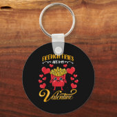 Fransen zijn mijn Valentijn fransen Valenti Sleutelhanger (Voorkant)