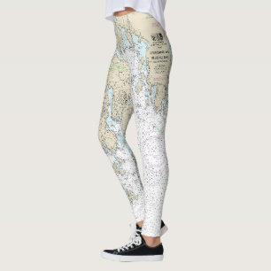 Fransman en Blue Hill Bays en benaderingen Grafiek Leggings