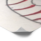 Franstalig handbeschilderd ontwerp, beret, Tas B Poster (Hoek)