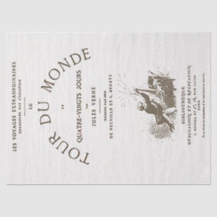  Franstalige boektitel Pagina Ontkoppeling J Verne Tissuepapier