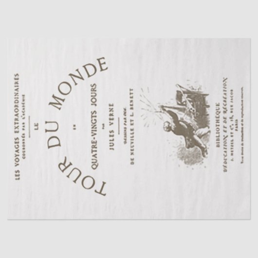  Franstalige boektitel Pagina Ontkoppeling J Verne Tissuepapier (Voorkant)