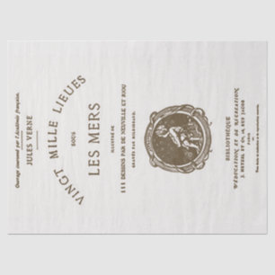  Franstalige boektitel Pagina Ontkoppeling J Verne Tissuepapier