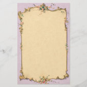 Franstalige Floral Scrollwork Briefpapier (Voorkant)