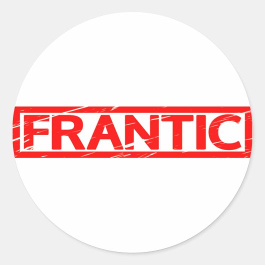 Frantic Stamp Ronde Sticker (Voorkant)