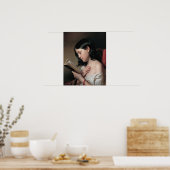 Franz Eybl Lesendes Mädchen Poster (Keuken)