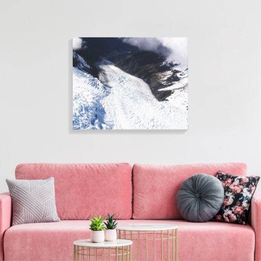 Franz Josef Glacier Aerial Uitzicht, Nieuw-Zeeland Canvas Afdruk (Insitu (Woonkamer))