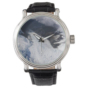 Franz Josef Glacier Aerial Uitzicht, Nieuw-Zeeland Horloge